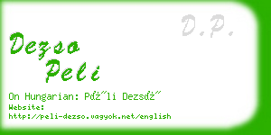 dezso peli business card